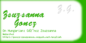 zsuzsanna goncz business card